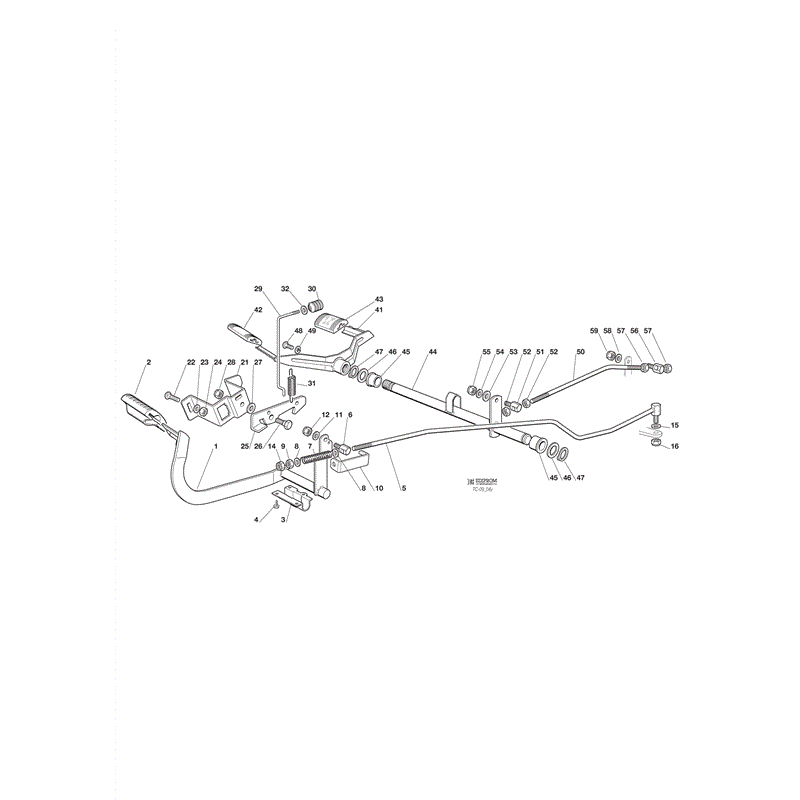 Castel / Twincut / Lawnking TCS15.5-102H (2010) Parts Diagram, Drive and Brake Controls
