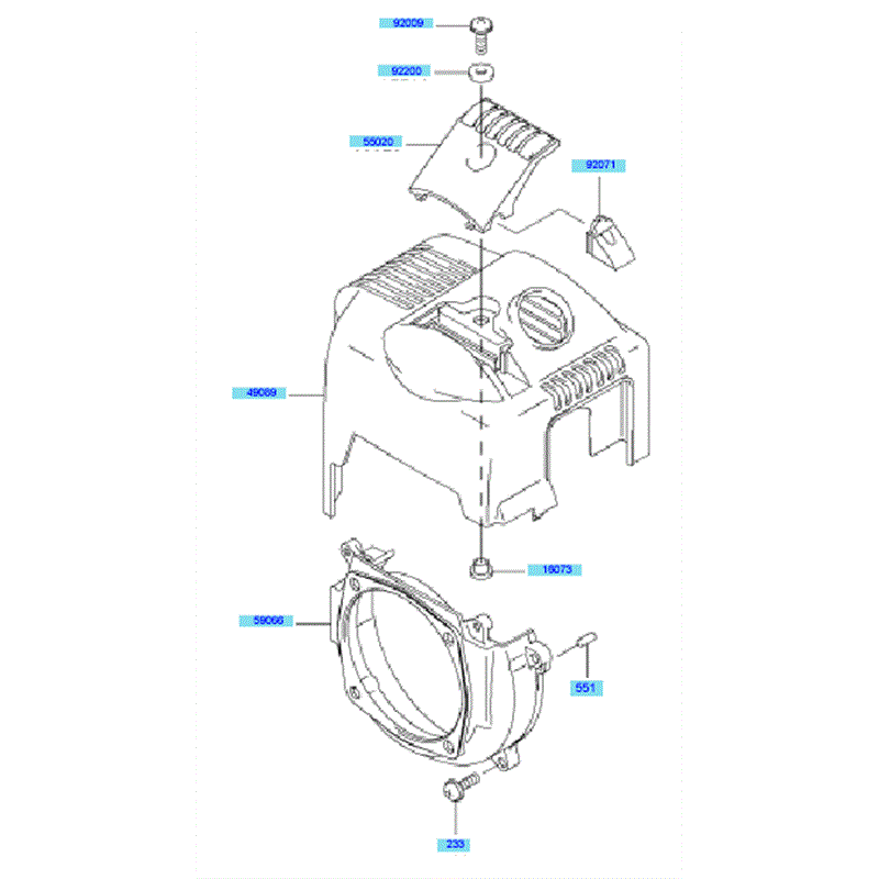 Kawasaki KBH34A (HA034G-AS50) Parts Diagram, Cooling Equipment