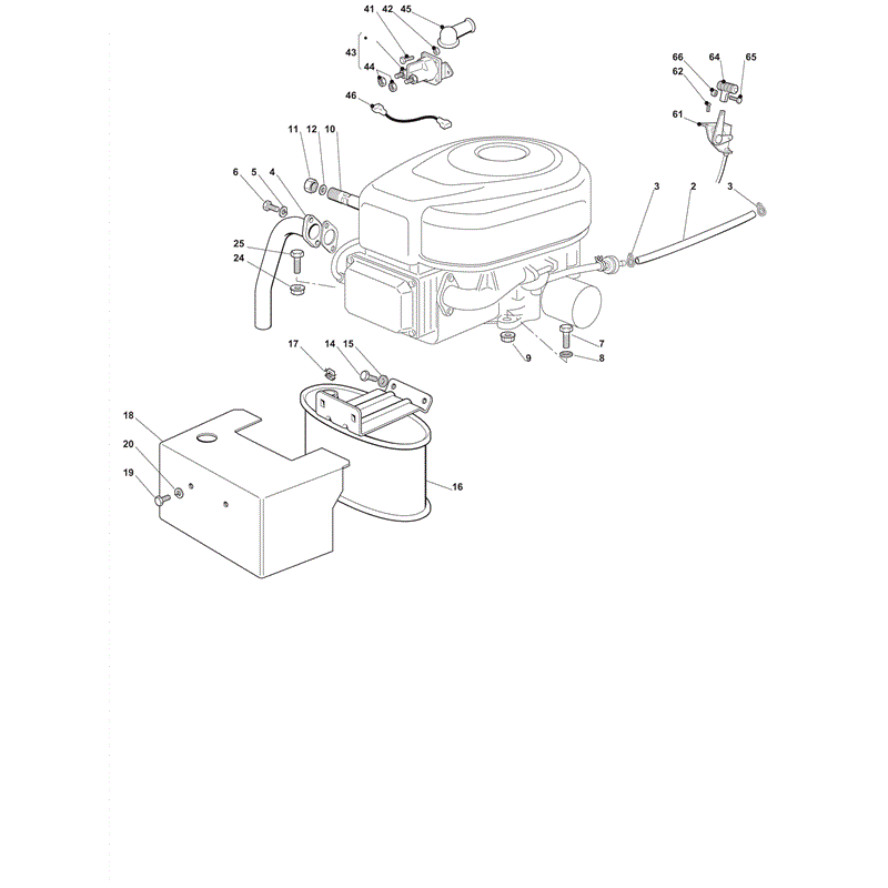 Castel / Twincut / Lawnking PG140 (2012) Parts Diagram, Engine B&S 15.5 - 16.5 hp