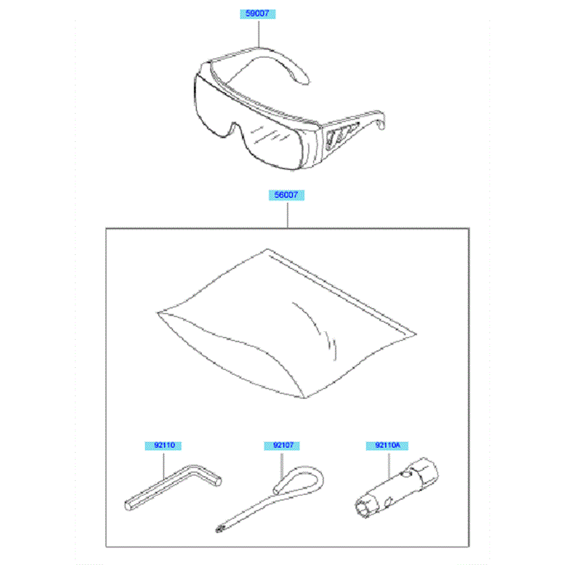 Kawasaki KBL27A (HA027F-BS51) Parts Diagram, Tools