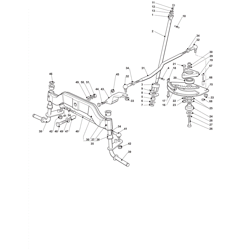 Castel / Twincut / Lawnking XX220HD (2012) Parts Diagram, Steering 