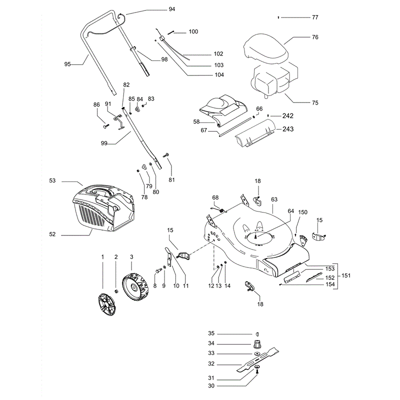 McCulloch M40-125 (2014 (96717460103)) Parts Diagram, Page 1