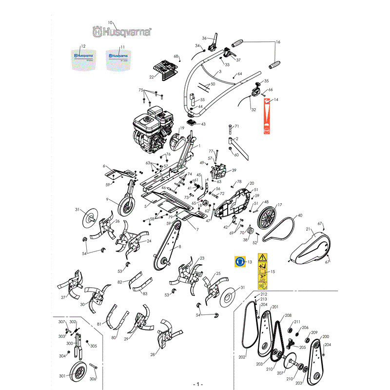 Husqvarna  TF324 (2012) Parts Diagram, Page 1
