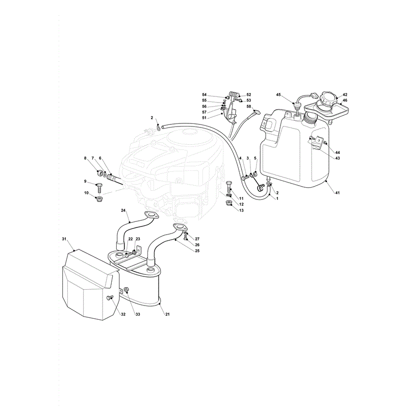 Castel / Twincut / Lawnking XHX23V4WD (2009) Parts Diagram, Engine