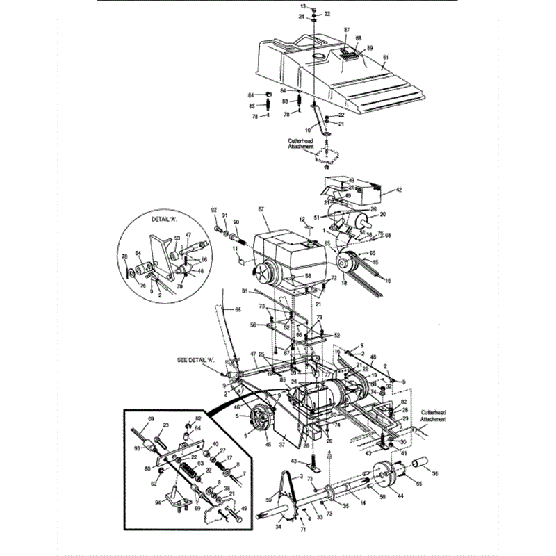 Hayter Condor (511R) Parts Diagram, Mainframe Assy