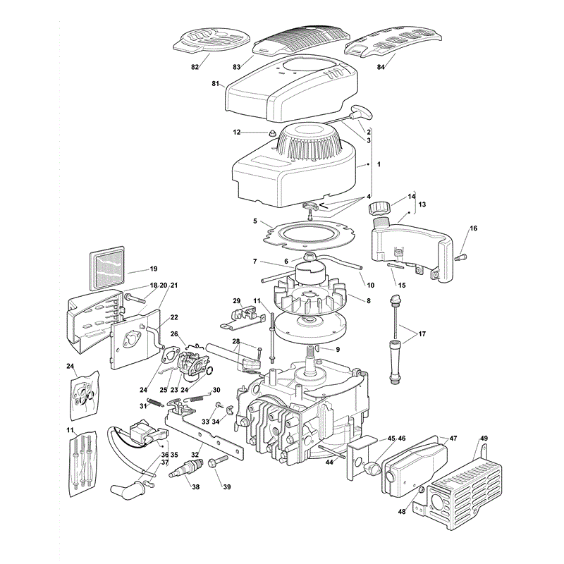 Mountfield M150 Series 150 Engine (2012) Parts Diagram, Page 1