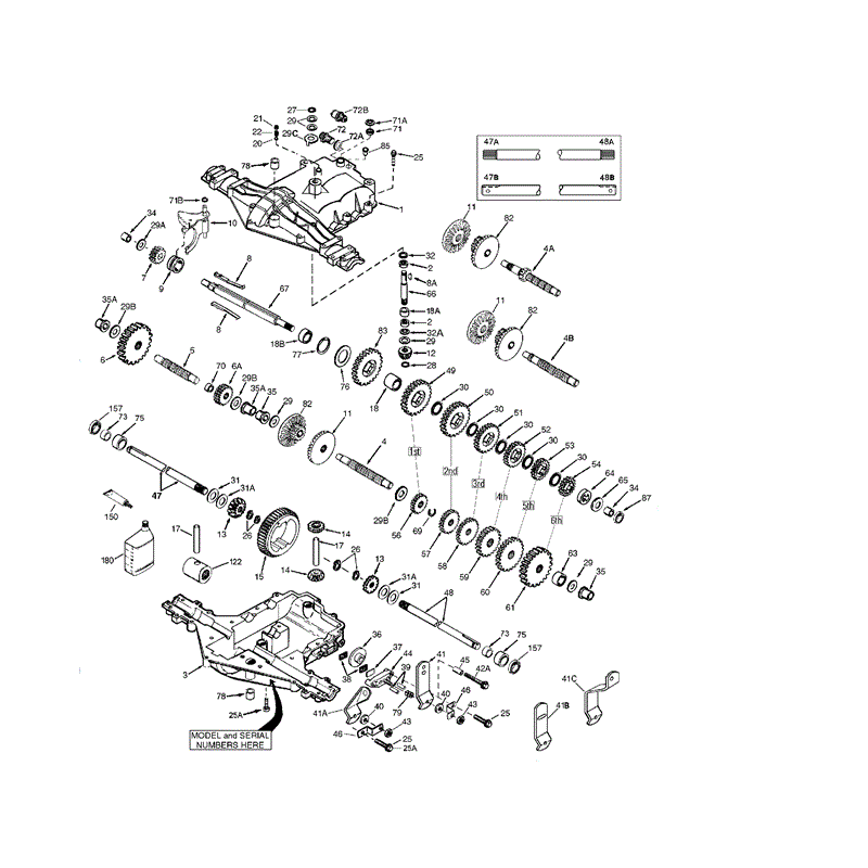 Peerless 205-535F (205-535F) Parts Diagram, Gearbox