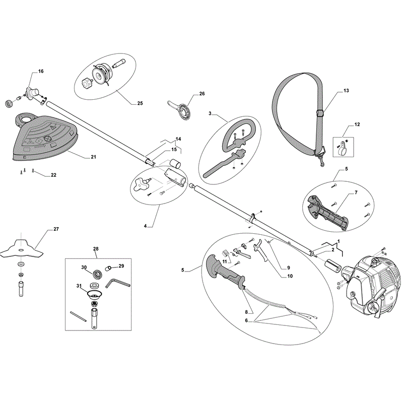 Mountfield MB 2601J Petrol Brushcutter [281020103/MO9] (2008) Parts Diagram, Page 2
