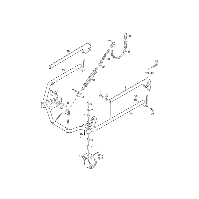 Stiga 110cm Combi Electric Deck  (2008) Parts Diagram, Page 1