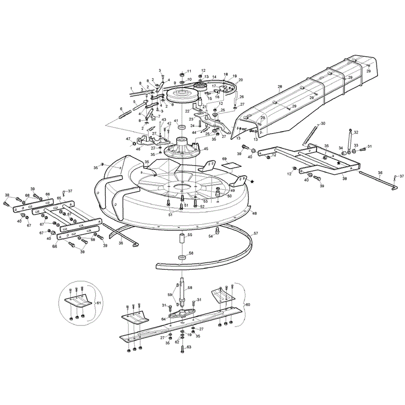 Hayter RS14/82 (14/32) (148B001001-148B099999) Parts Diagram, Cutter Deck