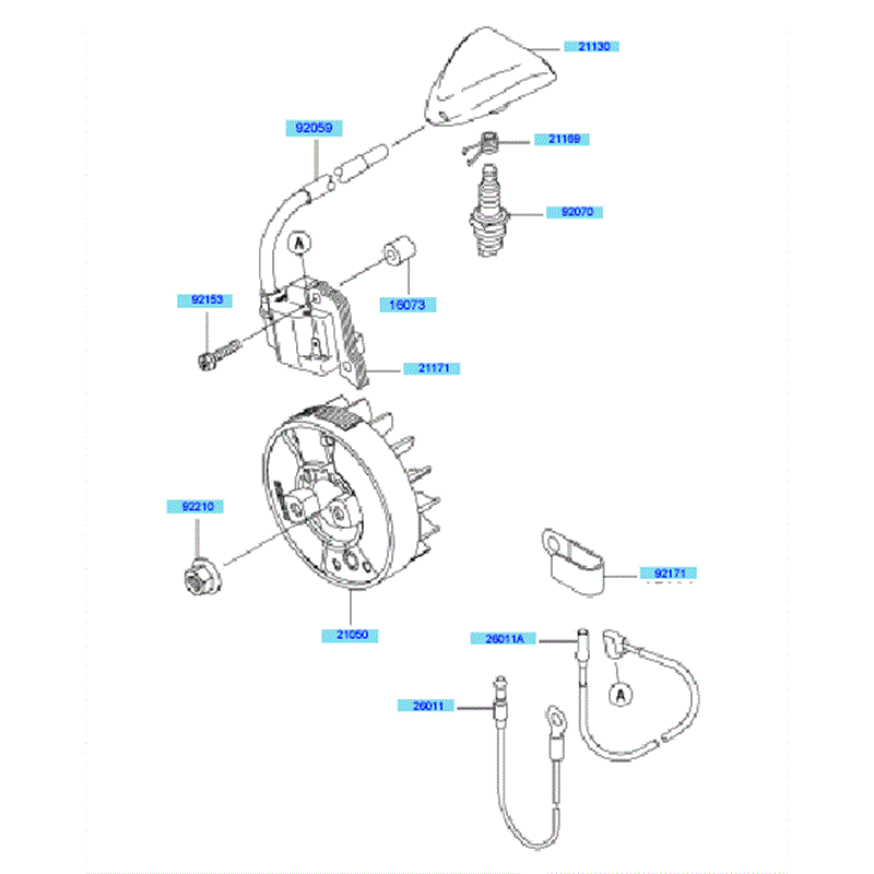 Kawasaki KEL27A (HE027A-AS50) Parts Diagram, Electric Equipment