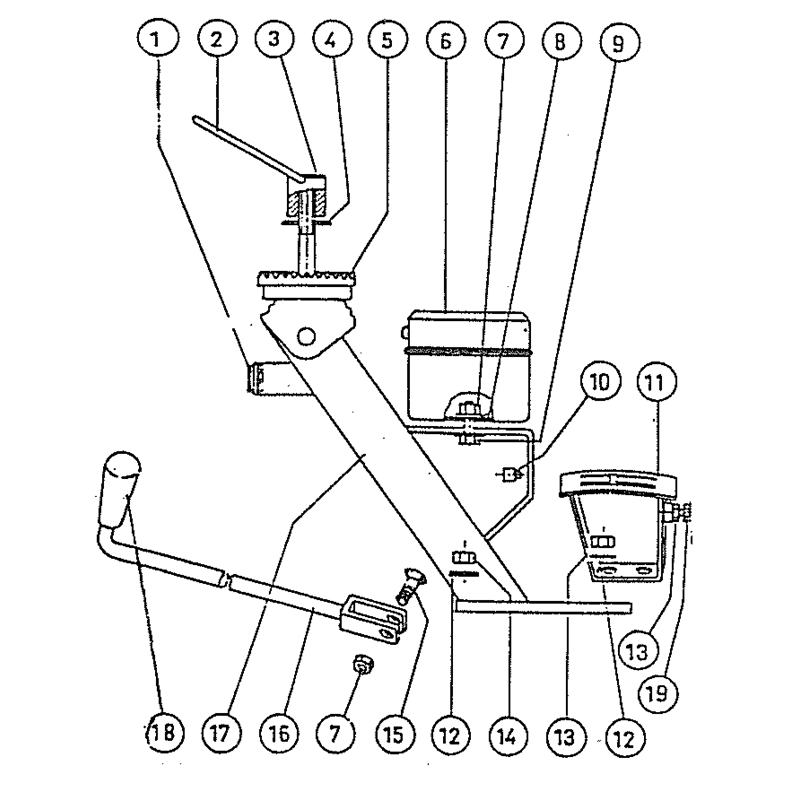 Bertolini 209 (209) Parts Diagram, Handlebar support