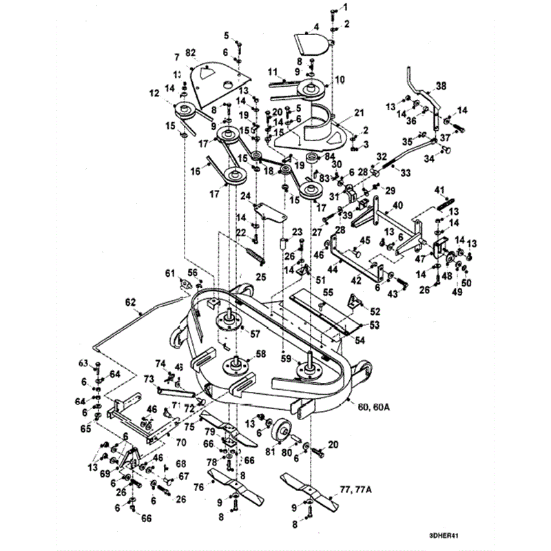 Hayter 15/38 (H1538) Parts Diagram, IBS Cutter Deck