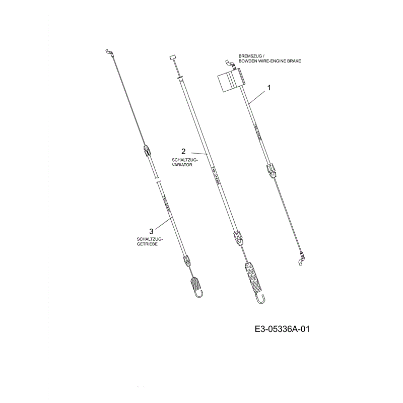 Efco LR 55 VBX 4-IN-1 CAT 2011 B&S Lawnmower (2011) Parts Diagram, Cables