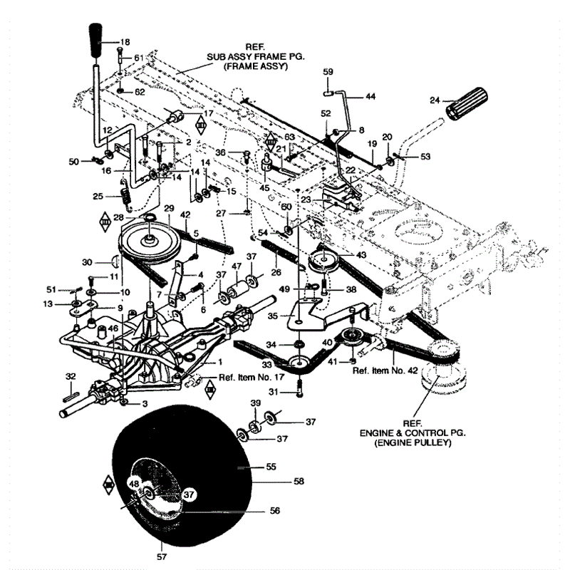 Hayter 12/40 (140P001001-140P099999) Parts Diagram, Motion Drive Assembly