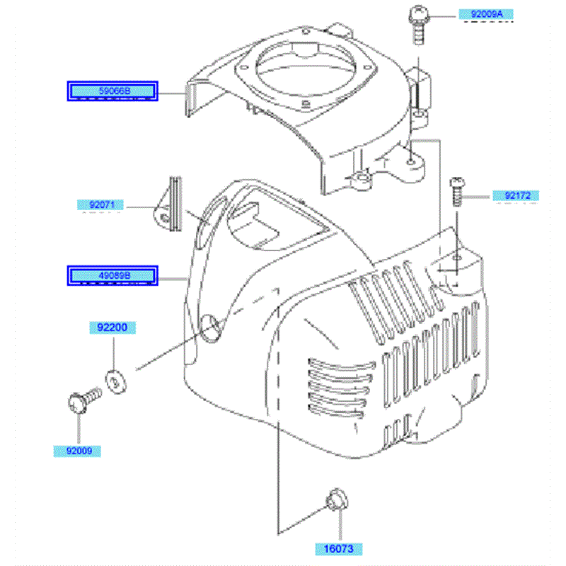 Kawasaki KHD600A (HB600B-AS50) Parts Diagram, Cooling Equipment