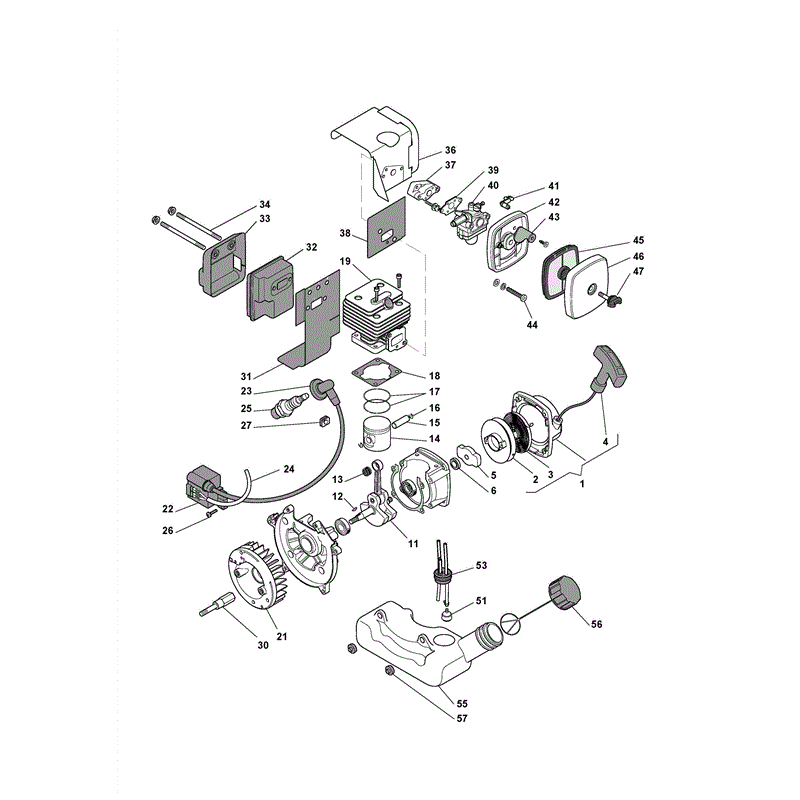Castel / Twincut / Lawnking XBL260H (2011) Parts Diagram, Engine