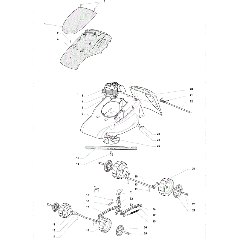 Mountfield EL390R (2010) Parts Diagram, Page 1