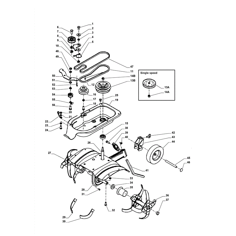 Castel / Twincut / Lawnking TELLUS40G (2009) Parts Diagram, Transmission