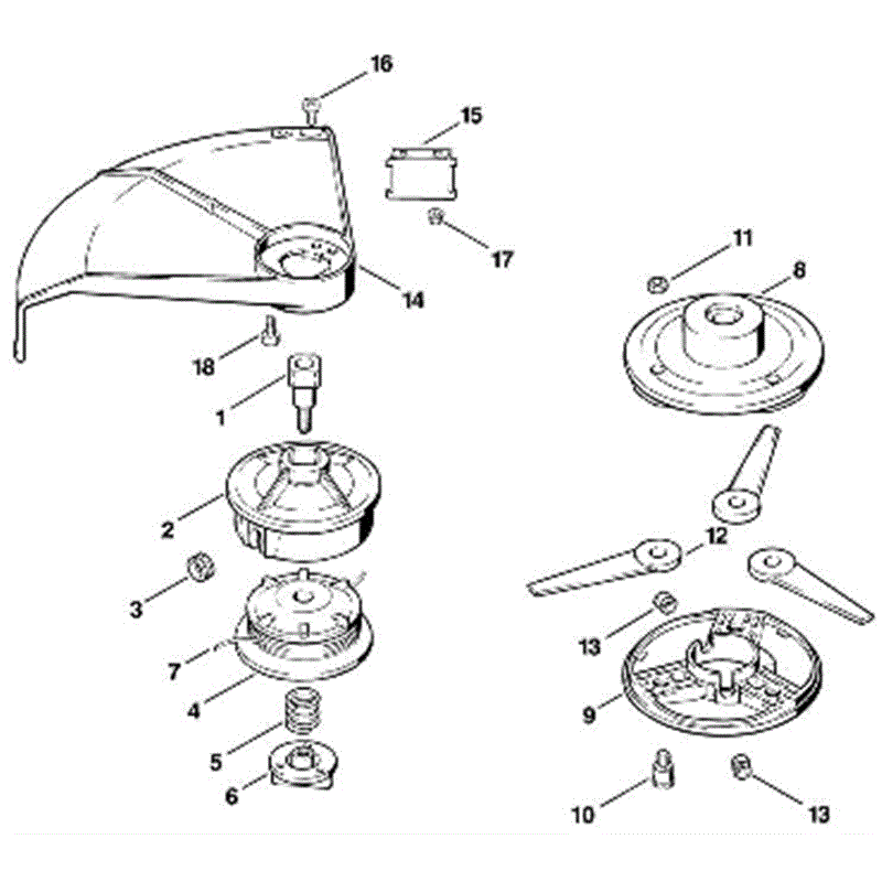 Stihl FS 62 Brushcutter (FS62R) Parts Diagram, M-Cutting tools