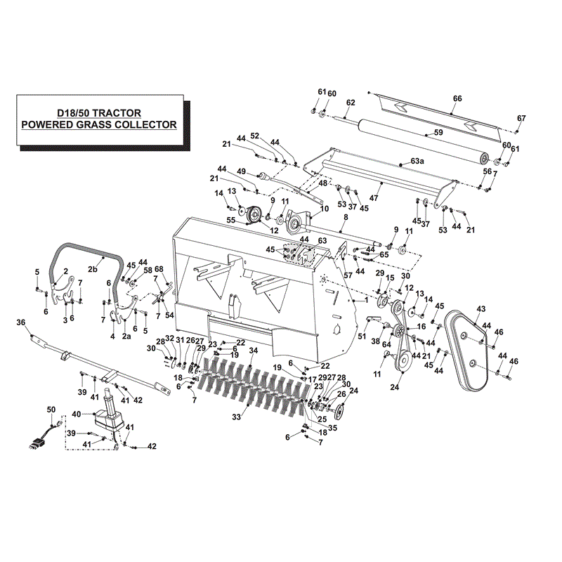 Countax D18-50 Lawn Tractor 2004 -  2006  (2004 - 2006) Parts Diagram, POWERED GRASS COLLECTOR