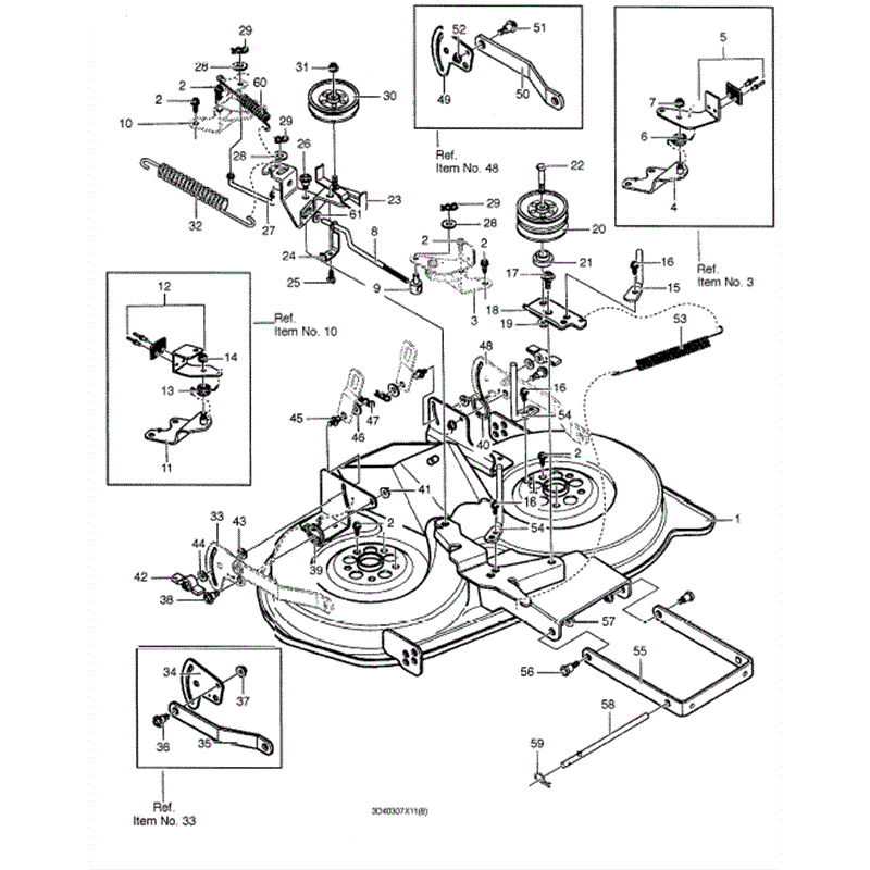 Hayter 12/40 (DC1240) Parts Diagram, Deck Assy1