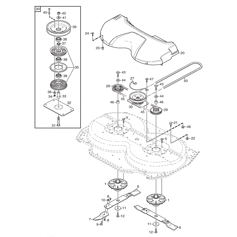 Stiga 105cm Combi Electric Deck  (2011) Parts Diagram, Page 3