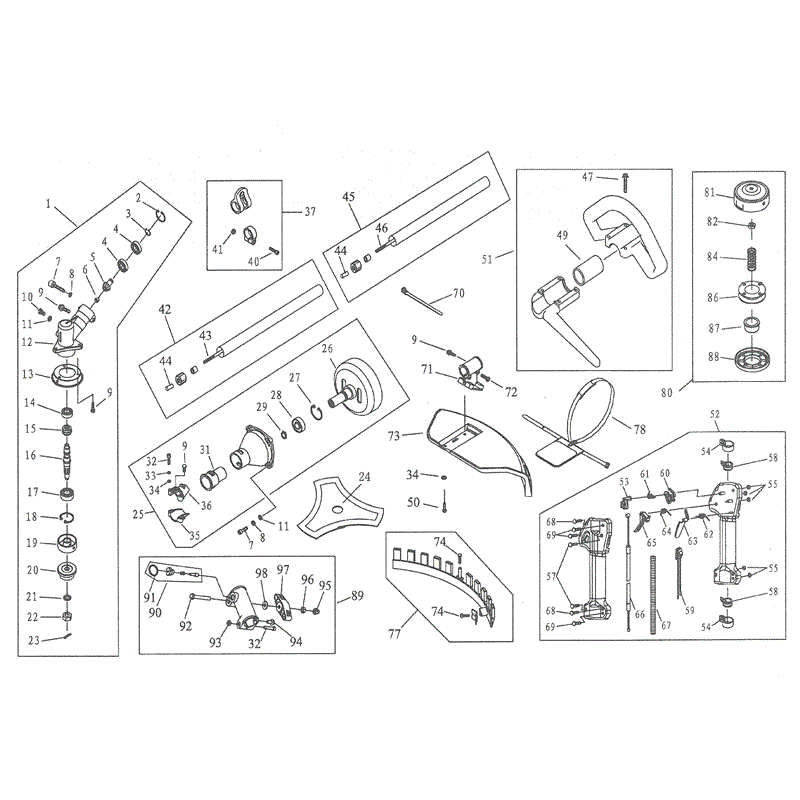 Mitox 331SS-MT Brushcutter (331SS-MT Brushcutter) Parts Diagram, Shaft