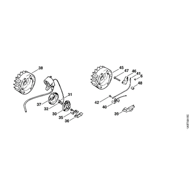 Stihl 010 Chainsaw (010AV) Parts Diagram, H_-Ignition system
