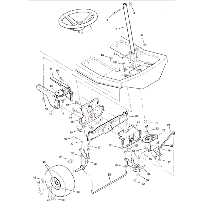 Hayter 10/30 (130S001001-130S099999) Parts Diagram, Steering
