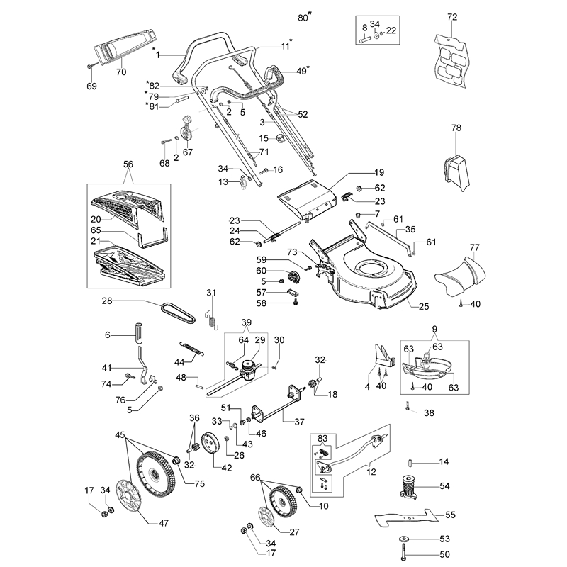 Oleo-Mac G 48 TH ALLROAD (G 48 TH ALLROAD) Parts Diagram, Illustrated parts list