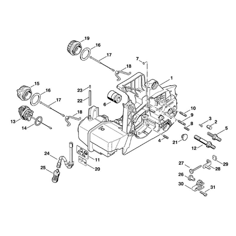 Stihl MS 290 Chainsaw (MS290) Parts Diagram, Engine housing