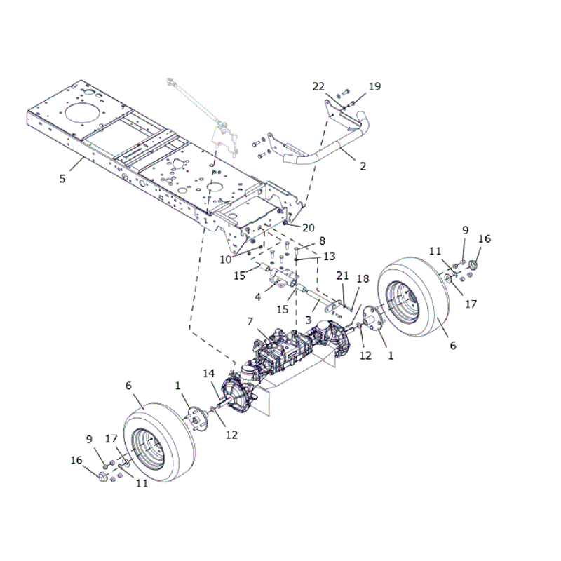 Westwood F Series 2016 Lawn Tractors (2016) Parts Diagram, FRONT AXEL