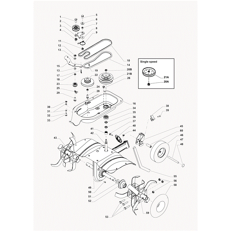 Castel / Twincut / Lawnking TELLUS-50RB (2009) Parts Diagram, Page 1