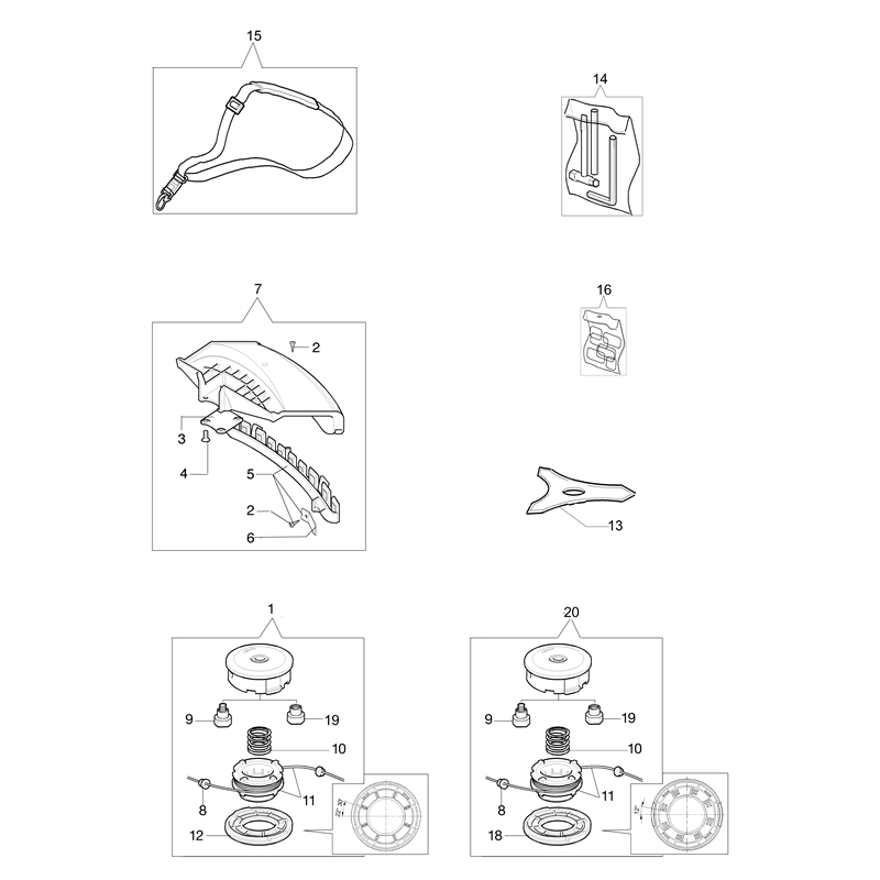 Oleo-Mac BC 360 4S (BC 360 4S) Parts Diagram, Accessories