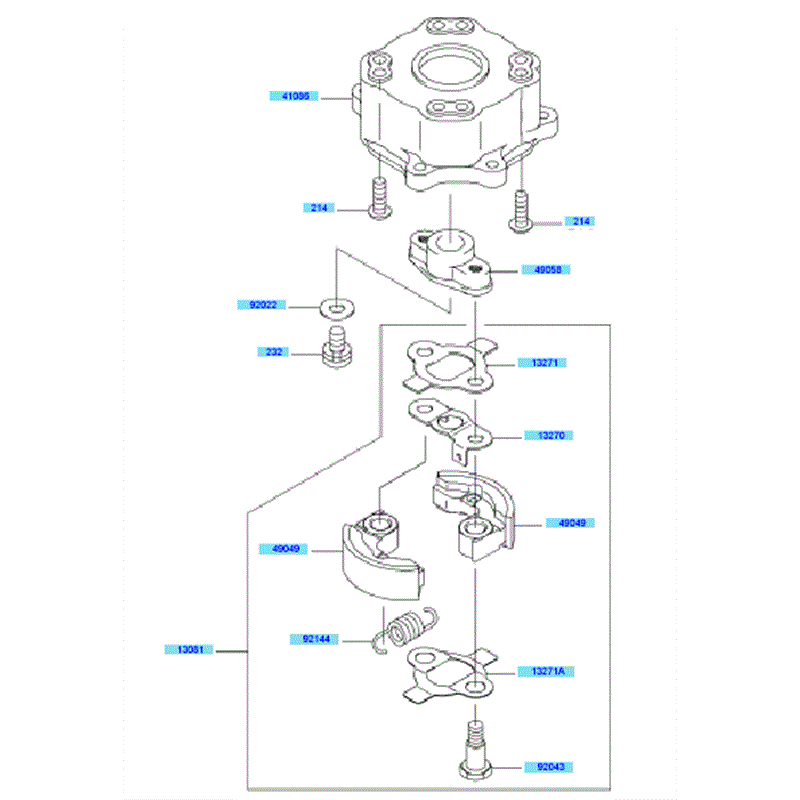 Kawasaki KHD600A (HB600B-BS50) Parts Diagram, PTO Equipment