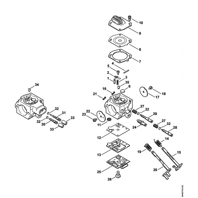 Stihl MS 461 CHAINSAW (MS 461) Parts Diagram, MS461-L CARBURETTOR
