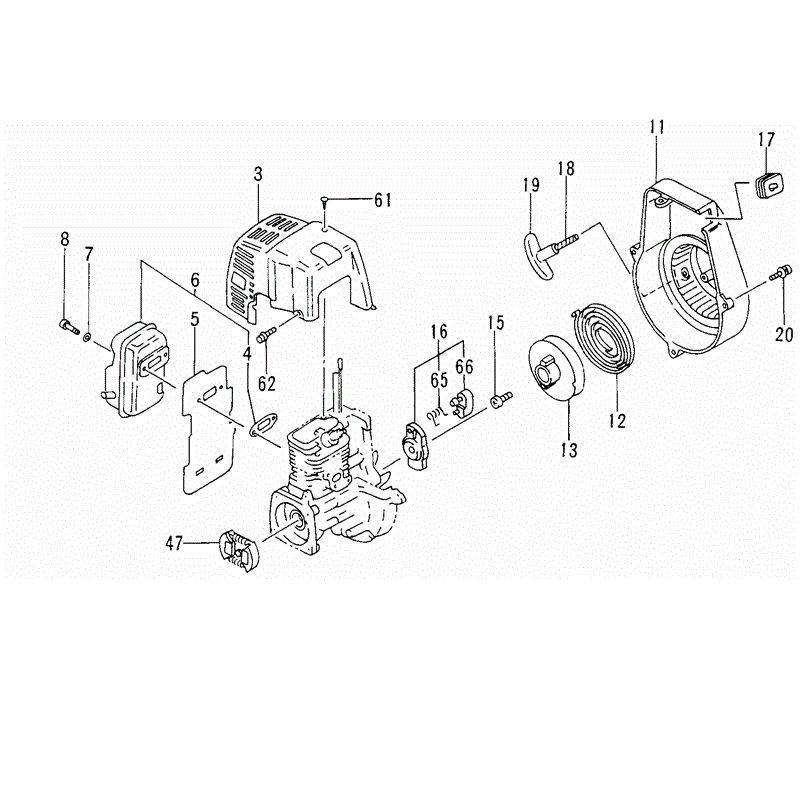 Tanaka THT-2000 (1643-H38) Parts Diagram, ENGINE-2 