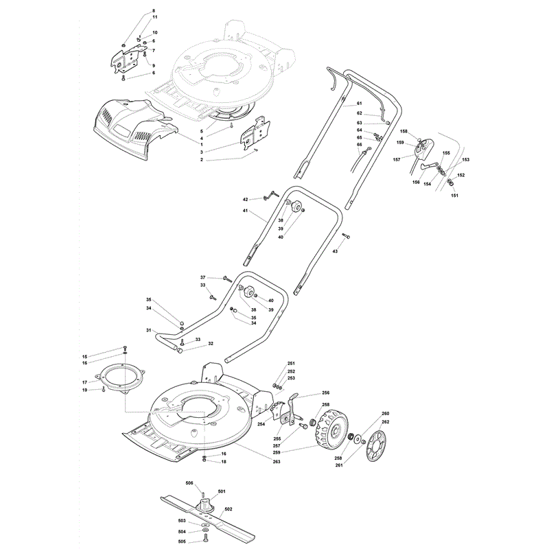 Castel / Twincut / Lawnking XSM52G (2008) Parts Diagram, Page 1