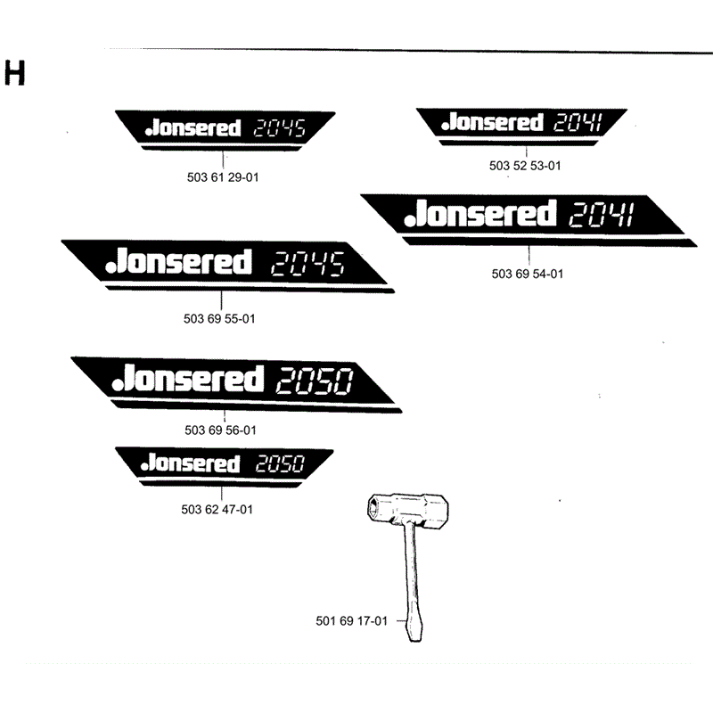 Jonsered 2050 (1994) Parts Diagram, Page 8