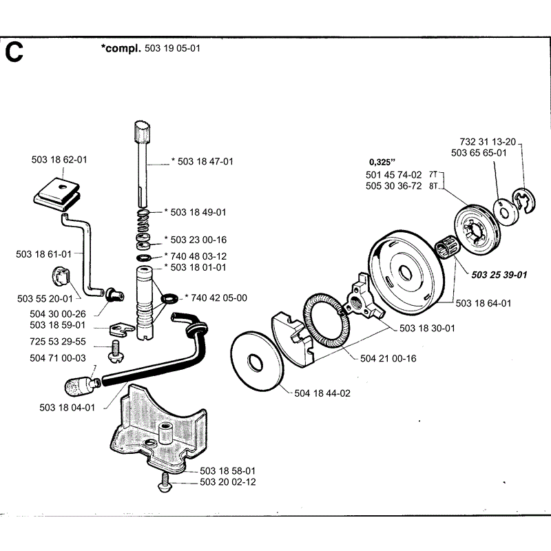 Jonsered 2054 (1994) Parts Diagram, Page 3
