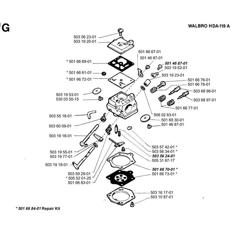 Jonsered 2054 (1994) Parts Diagram, Page 7