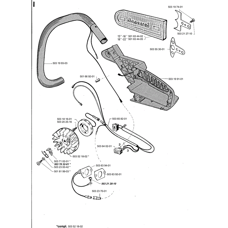 Jonsered 2054 (1994) Parts Diagram, Page 9