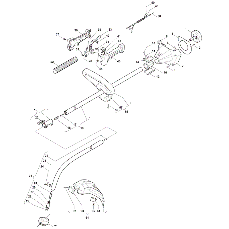 Mountfield MGTP254 Grass Trimmer 25.4cc (2012) Parts Diagram, Page 2