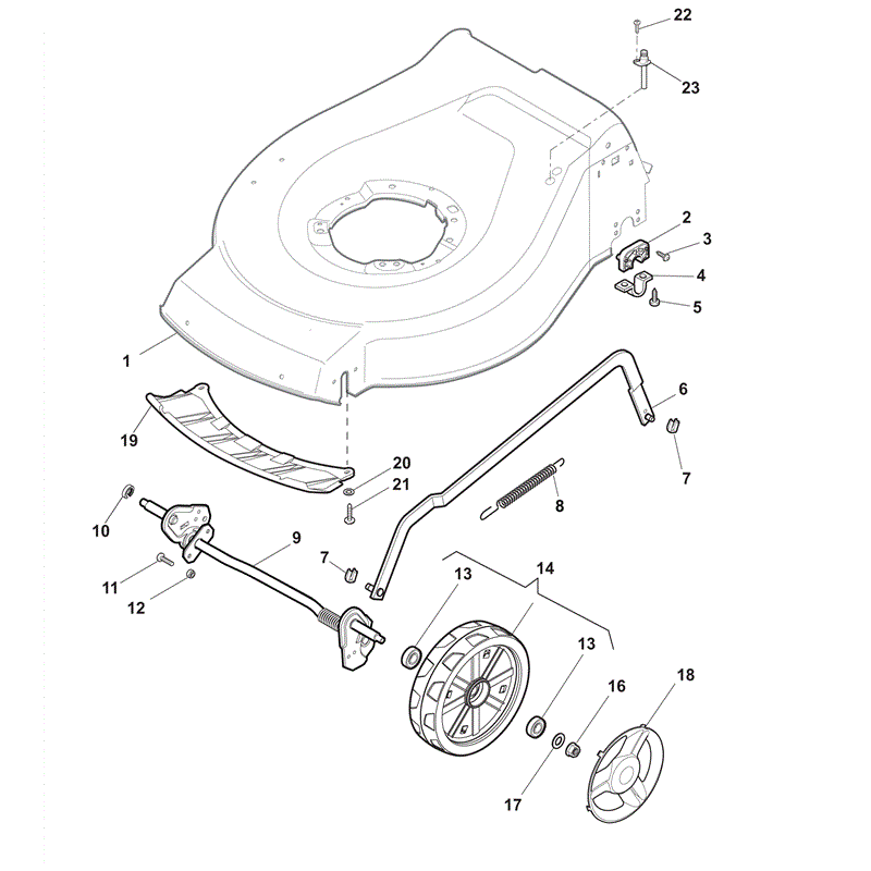 Mountfield HP465R Petrol Rotary Roller Mower (2012) Parts Diagram, Page 1