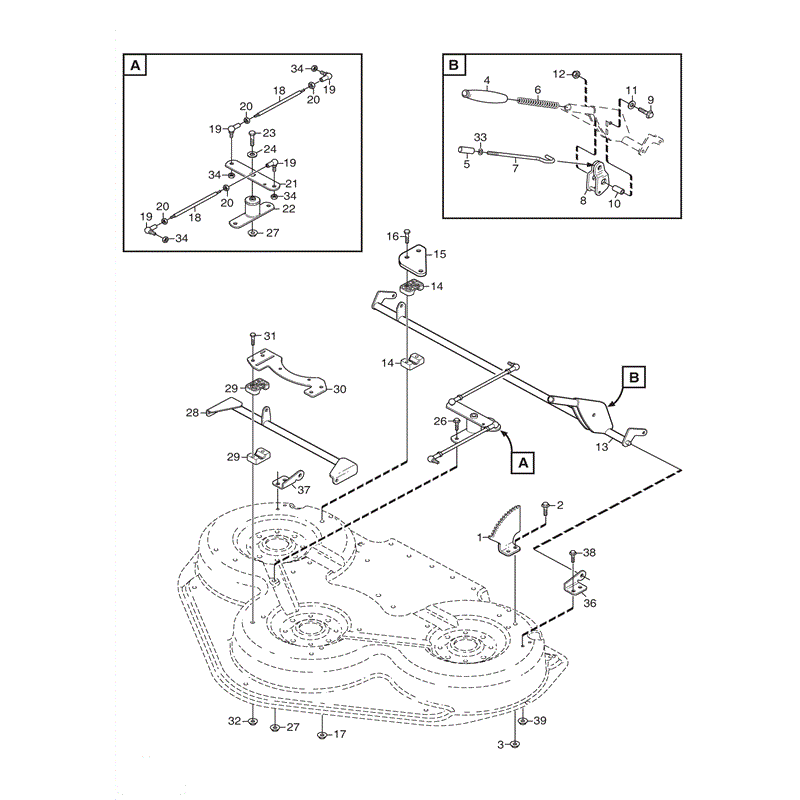 Stiga 125cm Combi Electric Deck  (2011) Parts Diagram, Page 3