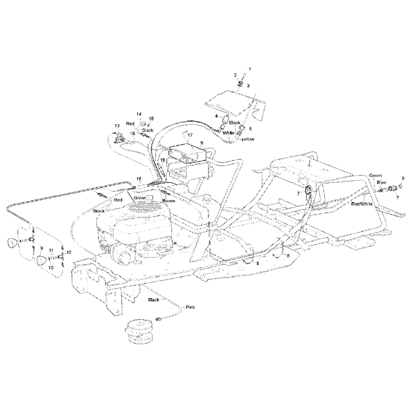 Hayter RS14/82 (14/32) (148A001001-148A001001) Parts Diagram, Electrics