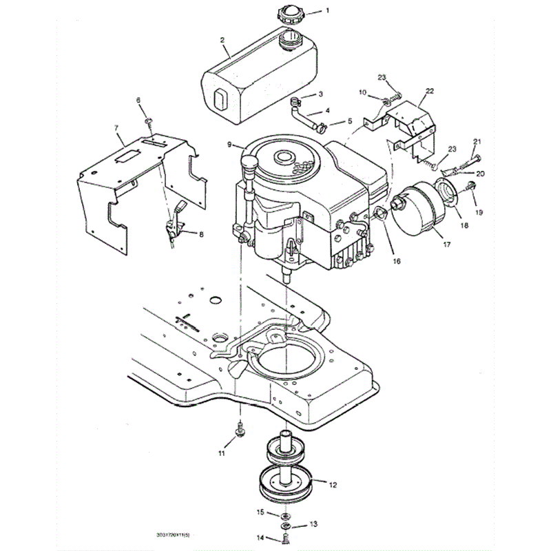 Hayter 12/30 (12-30) Parts Diagram, Engine Mount