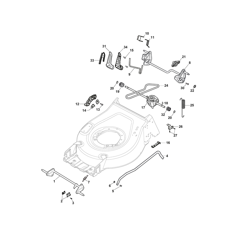 Mountfield EMPRESS 51 Li Kit (2L0536803-M22 [2022]) Parts Diagram, Height Adjusting