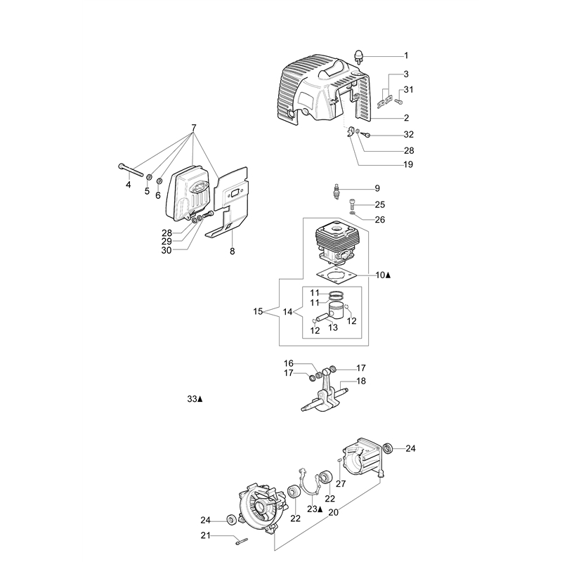 Oleo-Mac SPARTA 42 S (SPARTA 42 S) Parts Diagram, Engine